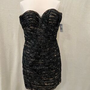 Vicky Tiel Strapless Cocktail Dress